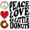 Peace Love and Little Donuts logo